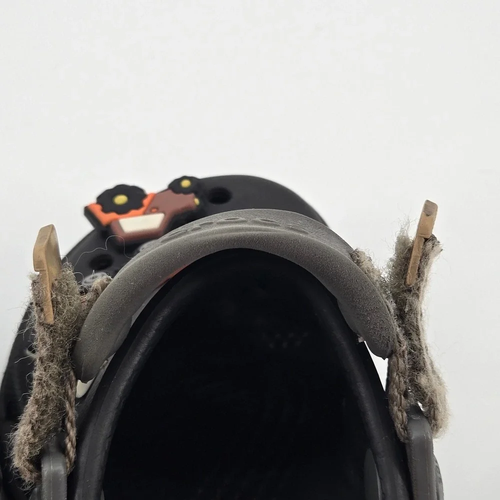 Crocs‎ Kids All-Terrain Clog US 8 Black Construction Jibbitz Charms Gorpcore